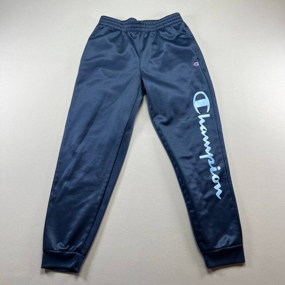 Champion Jogger Pants Boys 14-16 Navy Fleece Lined Athleisure Running Jogging